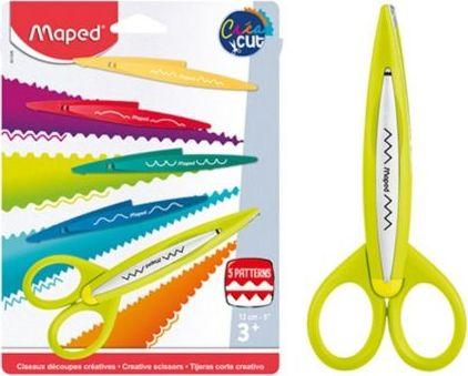 Image du produit Maped 601006 Set de contour CREA Cut, 1x cadre de ciseaux + 5X lames à motifs, plastique, coloré, 5, 5