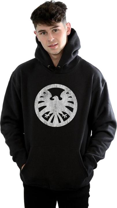 Actual product image Mens Agents Of SHIELD Distressed Logo Hoodie (M)