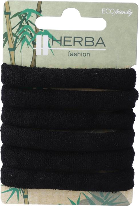 Produktbild Herba Ecofriendly Haarbinder, schwarz, Ø 5 cm, 6 Stk