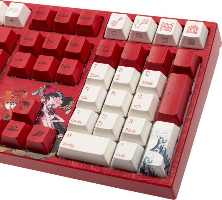 Produktbild Varmilo VEA109 Koi Gaming Tastatur, MX-Silent-Red, weisse LED (DE, Kabelgebunden)