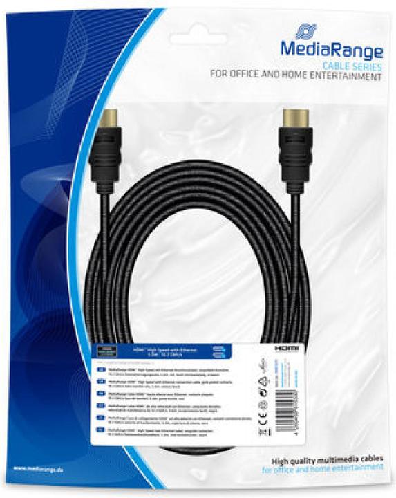 Produktbild MediaRange HDMI High Speed Ethernet Anschlussk. 10Gibt/s (5 m, HDMI)