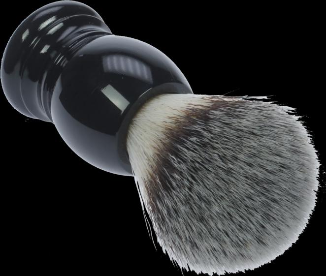 Immagine prodotto Pennello da barba, capelli sintetici, manico in plastica nera Anello Ø 21,5 mm (Pennello da barba)
