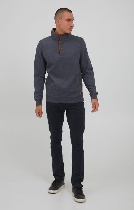 Actual product image Blend Achlias Men's Sweatshirt Sweat Shirt Jumper With High-Neck Buttons And Pockets (S)