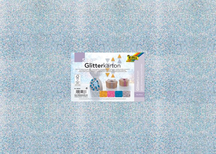Produktbild Folia Glitterkarton "GROB", 500 x 700 mm, 300 g/qm (300 g/m²)