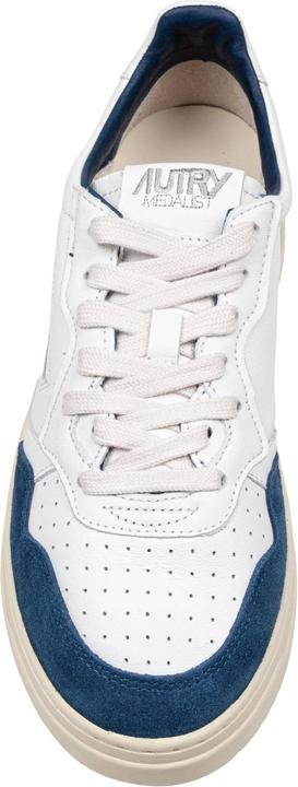 Produktbild Autry medalist sneakers in leather and suede color white and blue (40)