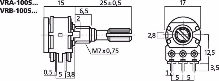 Actual product image Monacor Potentiometer