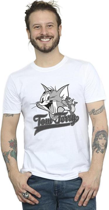 Actual product image Tom & Jerry Mens Greyscale Square T-Shirt (XXL)