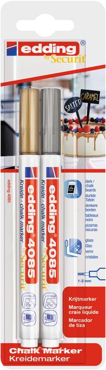 Edding Chalk marker 4085 pastel green (Silver, Gold, 2 mm, 2 x)