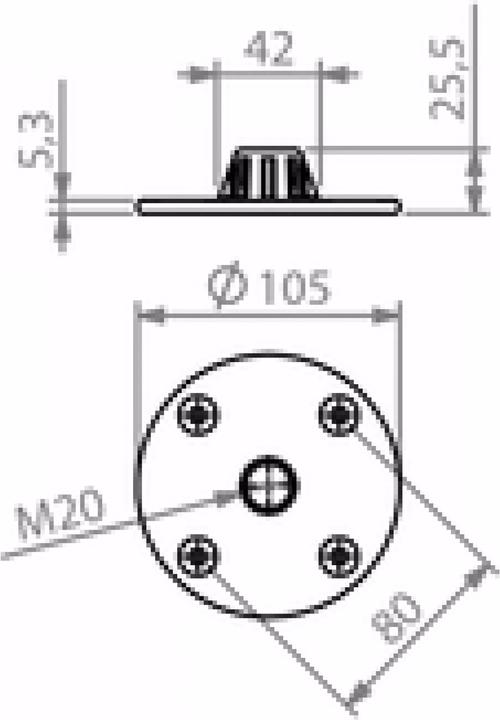 Actual product image Adam Hall SM 720 Mounting flange