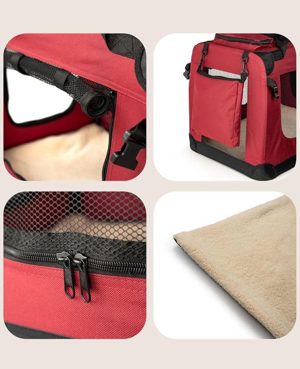 Image du produit Ionto Caisse de transport pour chiens (Chien, Chat, Fermeture de sécurité, Ouverture complète, Respirant, Lavable, Pliable)