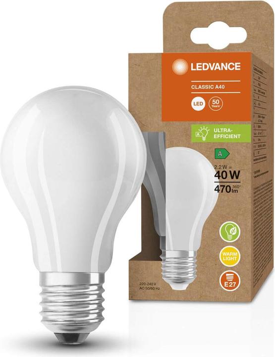 Produktbild Ledvance LED-Lampe (E27, 2.20 W, 470 lm, 1 x, A)