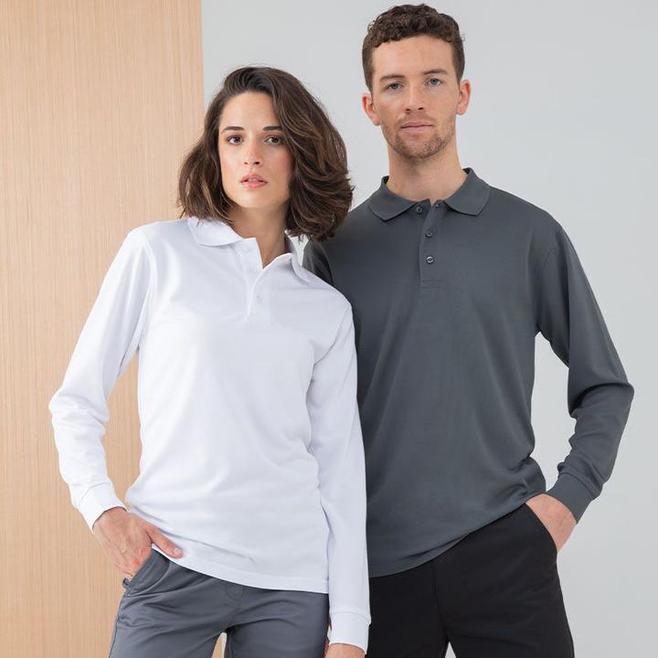 Actual product image Henbury Coolplus polo shirt long sleeve (XXS)