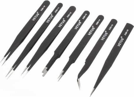 Image du produit Ueli Express Set de pincettes métalliques professionnelles 7 en 1 ESD Safe