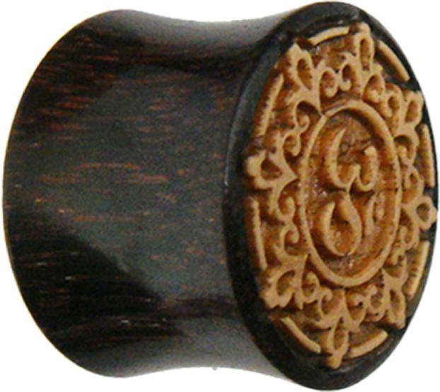 Produktbild Star Piercing Flared Plug Teakholz Om aus Tamarind Holz (ohne Messing, Organisch)