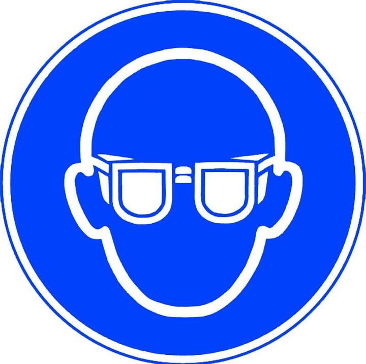 Actual product image Werkstarck Aufkleber Augenschutz blau weiss