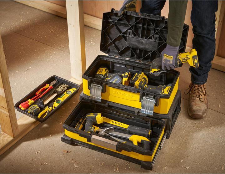 Produktbild Stanley Werkzeugbox MetallKunststoff mit integrierter Schublade (1 Teile)