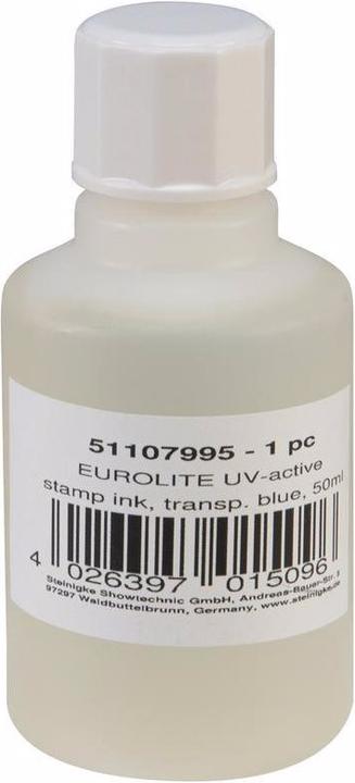 Produktbild Eurolite UV-aktive Stempelfarbe, transparent blau, 50ml