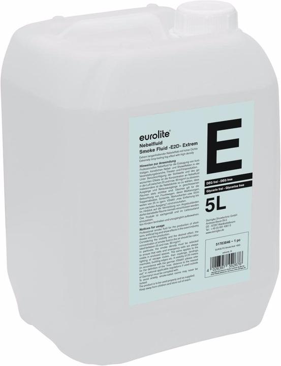 Image du produit Eurolite Smoke Fluid -E2D- Fluide fumigène extrême 5l (Liquide de brouillard)