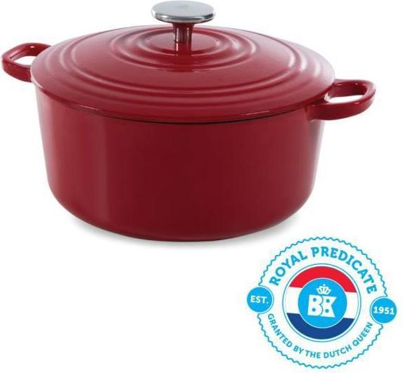 Actual product image BK Bourgogne Braadpan - 24 cm - Chili Red (24 cm, Casserole + Stewpot, Cast iron)