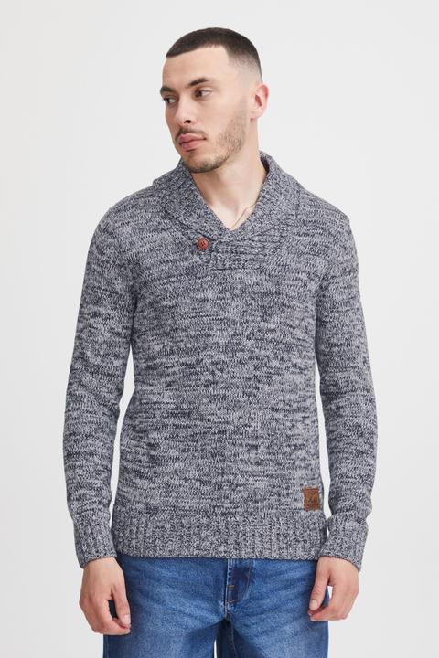 Image du produit Solid Phil Pull En Grosse Maille Pull-Over Tricot Pour Homme Avec Col Châle 100% Coton (S)