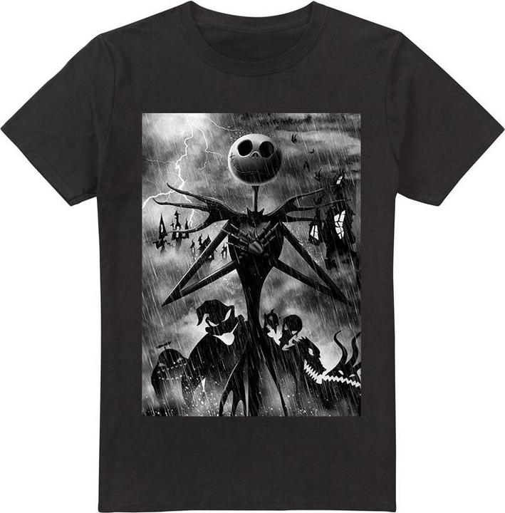 Actual product image The Nightmare Before Christmas Mens Jack Skellington Rain T-Shirt (M)