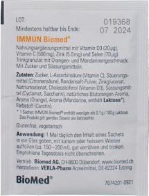 Valori nutrizionali e ingredienti Biomed Immunità (40 Pezzo/i, Bustina, 267 g)