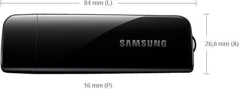 Image du produit Samsung WIS15ABGNX, Clé USB sans fil/clé électronique pour InternetTV (Clé USB WiFi)