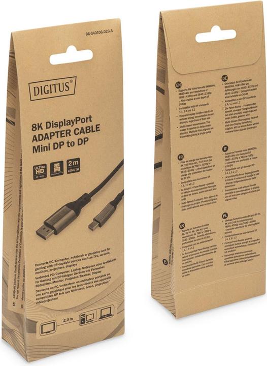 Immagine prodotto Digitus Mini DisplayPort - DisplayPort (2 m, DisplayPort)