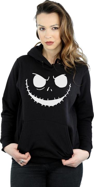 Immagine prodotto Disney Nightmare Before Christmas Jack's Face Bold Felpa con Cappuccio Donna (XL)