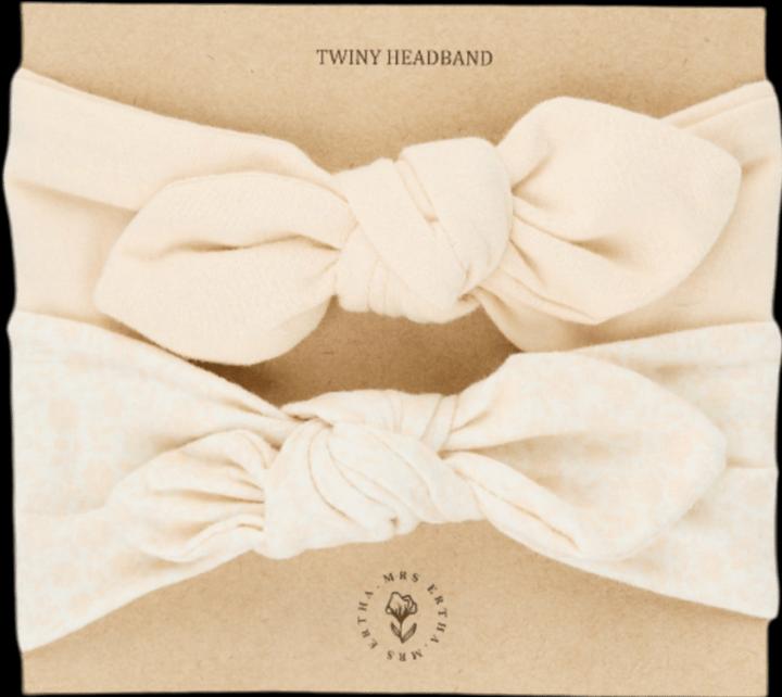 Produktbild Mrs. Ertha 2er-Pack Twiny-Stirnbänder – Blumenstrauss-Silhouette