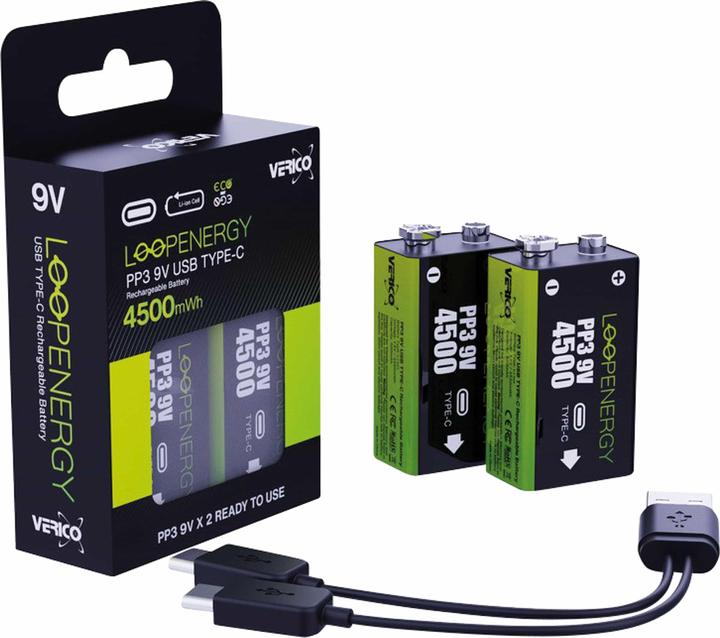 Verico Loop Energy (2 Stk., 9V Block, 500 mAh)