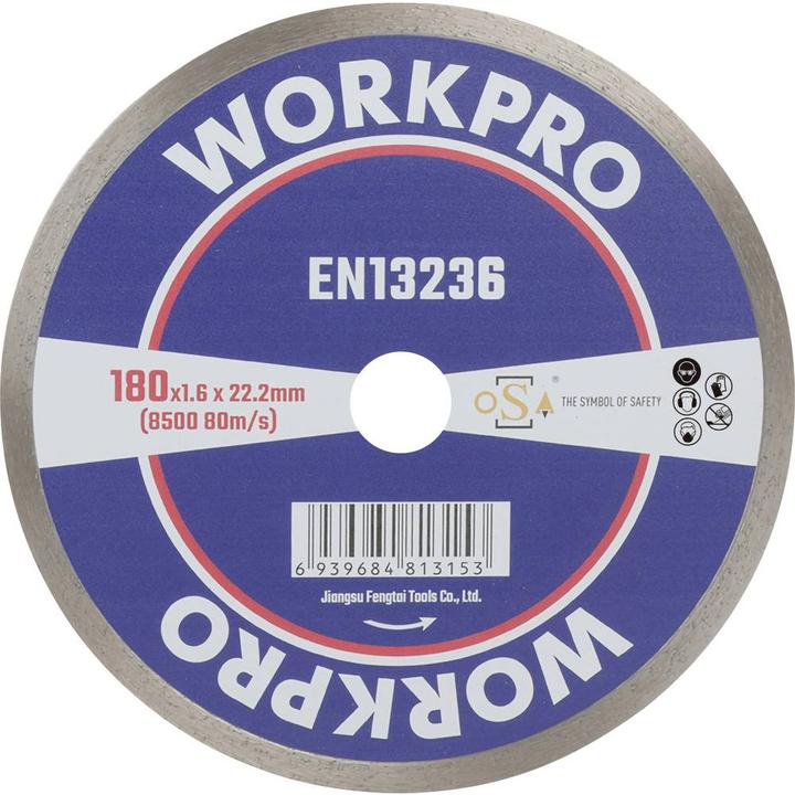 Produktbild Workpro GSOSCR-3 Diamanttrennscheibe 180 mm 1 St. Keramik, Porzellan, Marmor, M