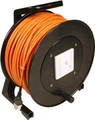 Immagine prodotto Tecline Cavo di prolunga Cat 6, S-STP, su tamburo per cavi, 90 m Per l'uso mobile, come ad esempio per (S/FTP, CAT6a, 90 m)