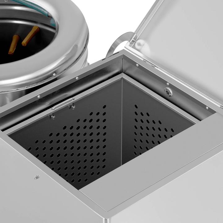 Immagine prodotto Wiesenfield Spiumatrice e bollitore per pollame 2 in 1 - Tamburo: 50 cm - 2-3 polli al minuto