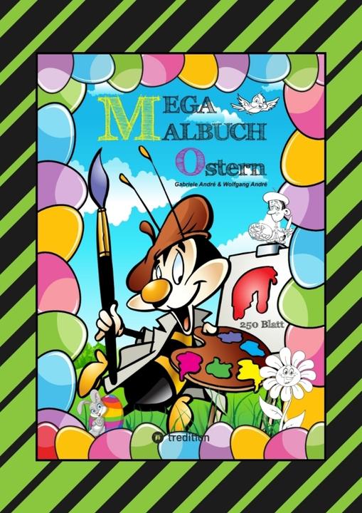 Immagine prodotto Mega Malbuch - Frohe Ostern - 250 Lustige Motive - Osterhasen - Küken - Ostereier - Viele Osterüberr