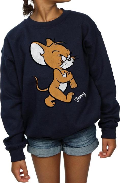 Tom & Jerry Mädchen Angry Mouse Sweatshirt aus Baumwolle
