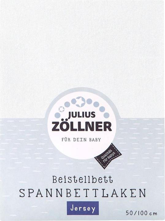 Actual product image Julius Zöllner Jersey fitted sheet for the co-sleeper 50x100cm, white (50 x 100 cm)
