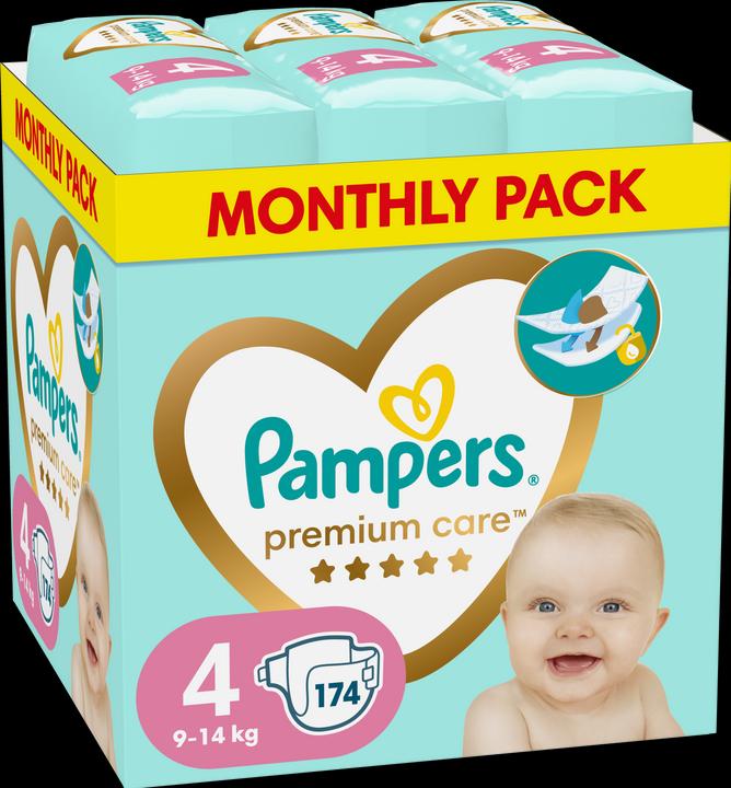 Pampers Premium Care (Gr. 4, Monatsbox, 174 Stück)