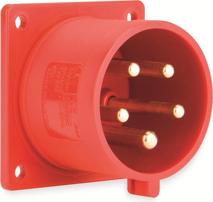 PCE 625-6 Connecteur pour accessoires droit 32A 5p 6h IP44 (CEE 16/5)