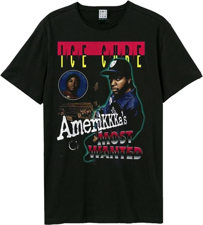 Actual product image Amplified Unisex Adult Amerikkka's Most Wanted Ice Cube Vintage T-Shirt (L)