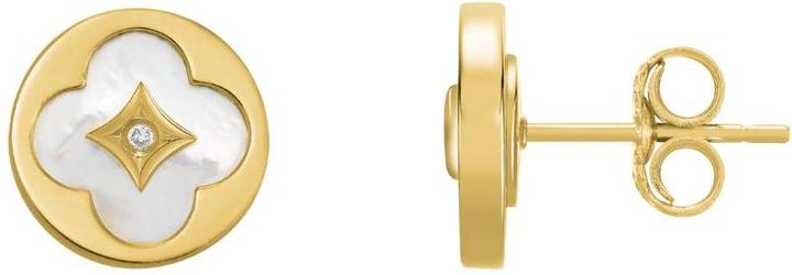 Image du produit Charles Garnier Boucles d’Oreilles clous LÉGENDE avec Trèfle en nacre & Argent Doré (Argent)
