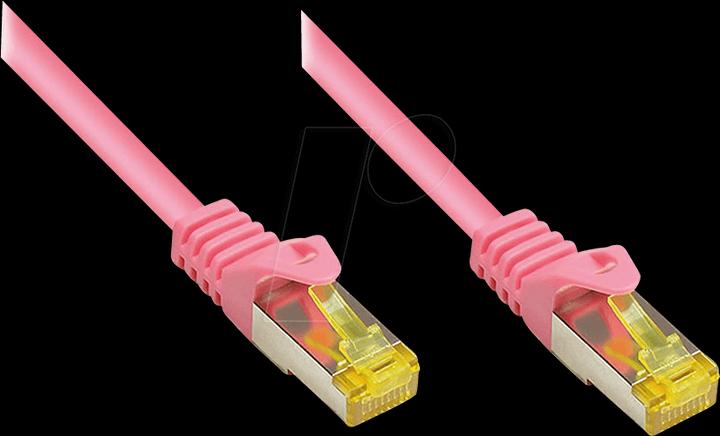 Image du produit Good Connections Câble patch RJ45 avec câble brut Cat.7 et protection de nez de verrouillage (RNS®), S/FTP, PiMF (S/FTP, CAT7, 10 m)