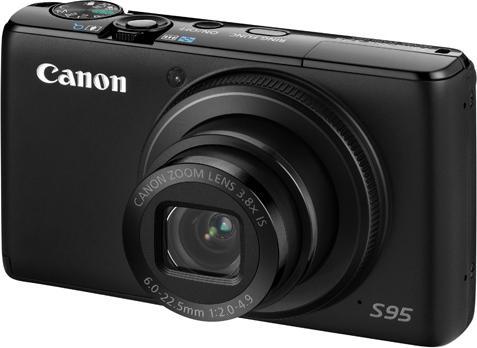 Canon Powershot S95, 10 MP, zoom 3.8x, vidéo HD, noir (1/1.7 ")