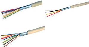 Actual product image Shiverpeaks BASIC-S telephone cable, grey, 25 m, 4-wire for indoor use, with rigid inner conductor, shielded