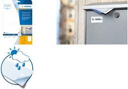 Produktbild HERMA Wetterfeste Inkjet Versandetiketten A4