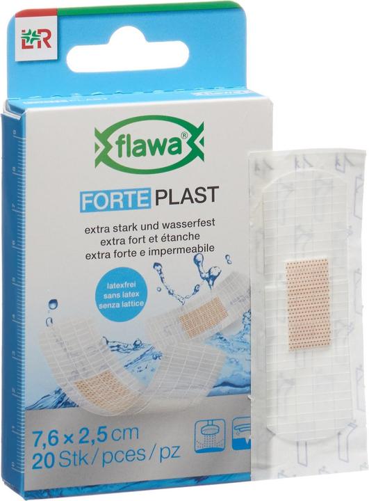 Produktbild Flawa Forte Plast 2.5x7.6cm transparent (20 x)