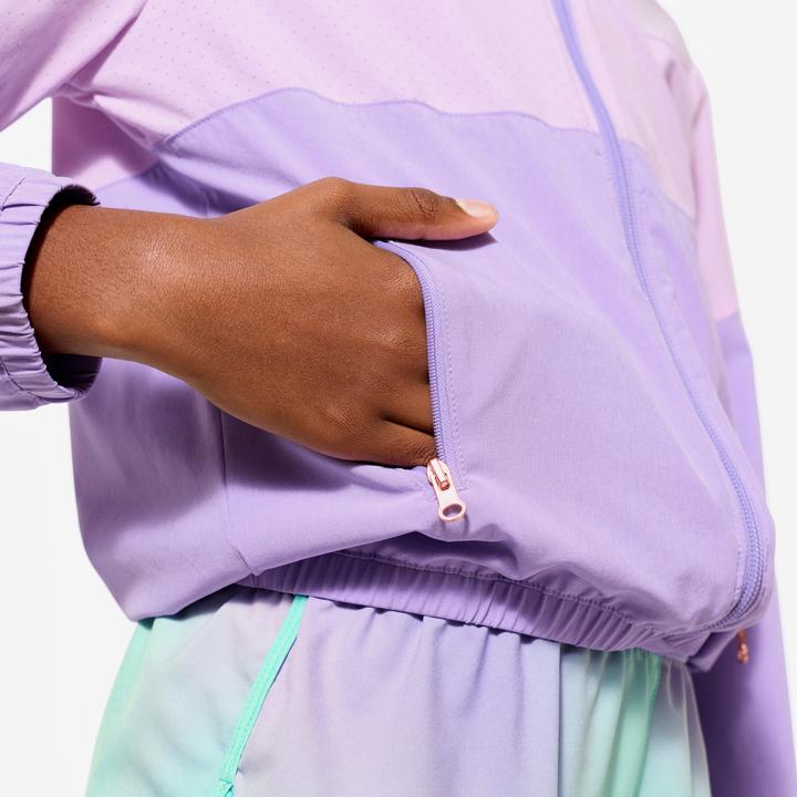 Actual product image Domyos Trainingsjacke Kinder leicht atmungsaktiv - lila (14, 15, 16)