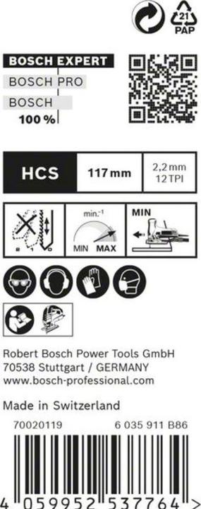 Produktbild Bosch Professional Zubehör EXPERT ‘Wood 2-side clean’ T 308 B Stichsägeblatt, 25 Stück