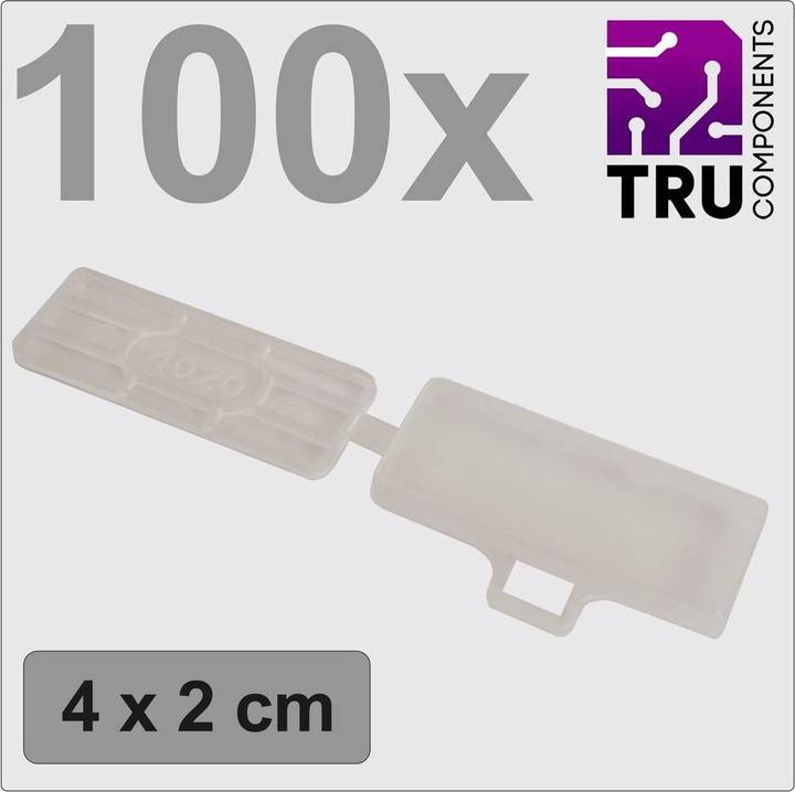 Productafbeelding Tru Components TC-12888608 T24CA084 Tekenhouder Etiketteringsoppervlak: 18 x 42