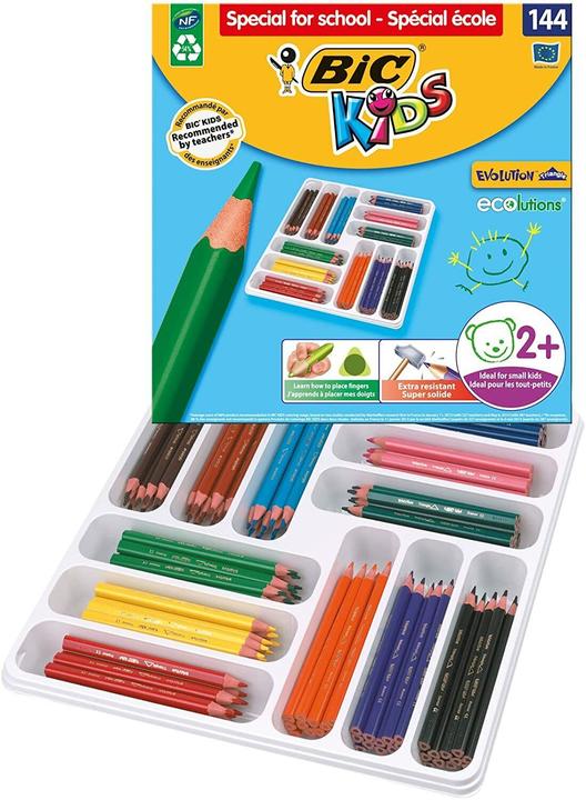 Immagine prodotto Bic Pastelli triangolari KIDS Evolution Triangle, confezione da 144 pezzi (Colori assortiti, 144 x)
